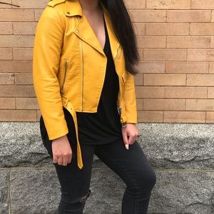 Zara Faux-Leather Moto Jacket
